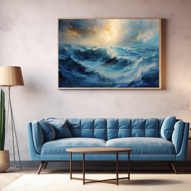 Ocean Waves Abstract Painting